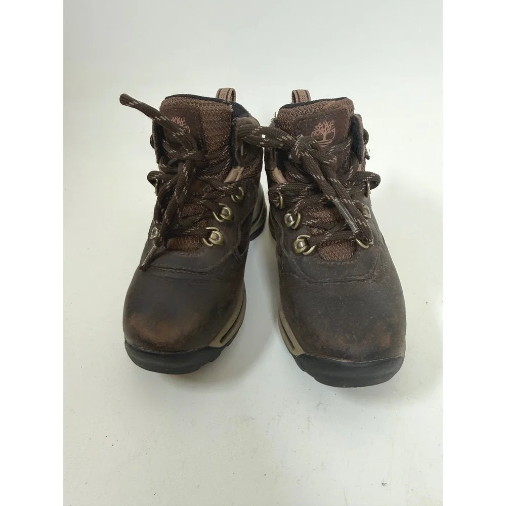 Timberland Shoes Toddler Size 8 8C Waterproof Leather Hiking Boots Lace Up Brown